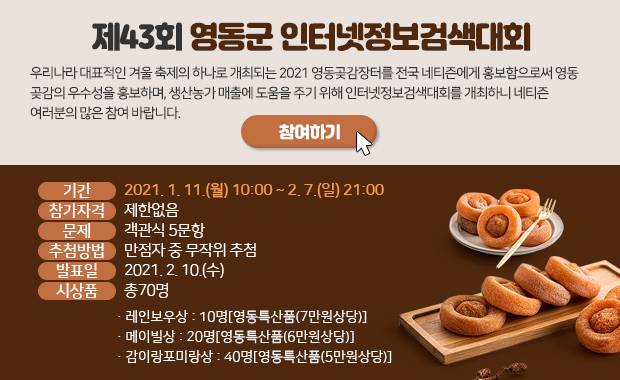 제43회 영동군 인터넷정보검색대회 이미지